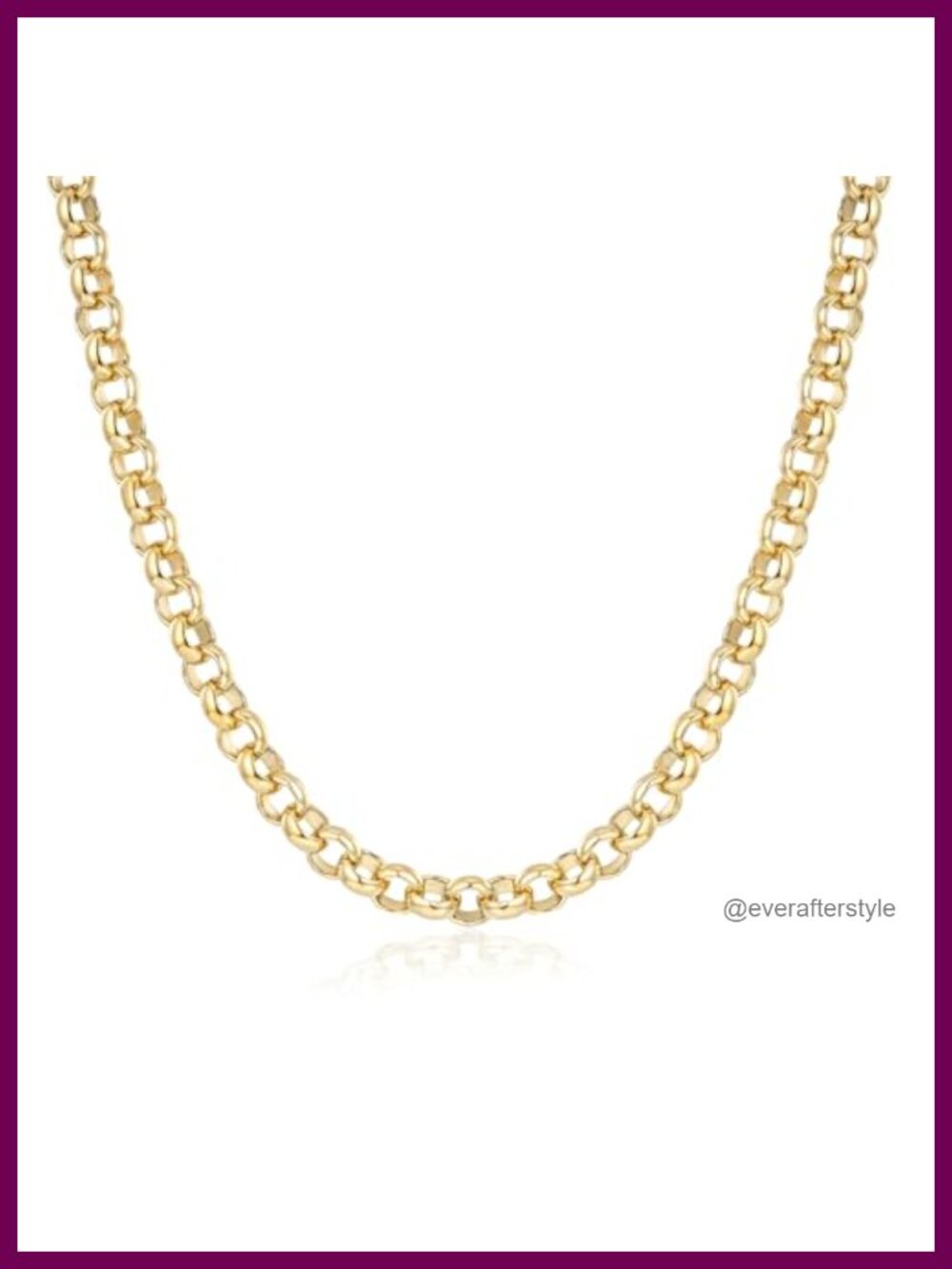 10mm Gold Plated Belcher Chain Necklace 24 Inch PVD Heavyweight